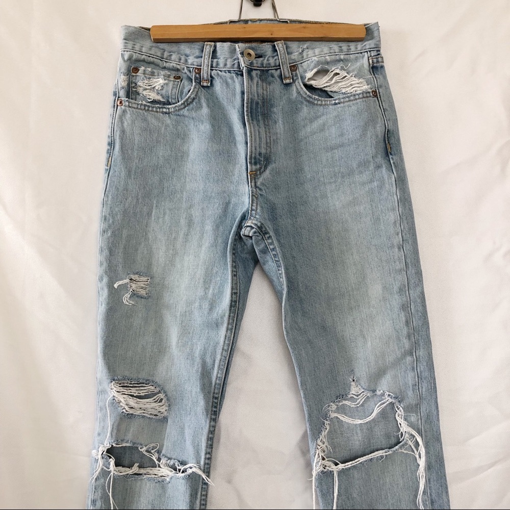 Rag & Bone Light Wash Distressed Jeans 25